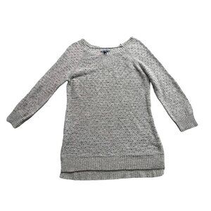 American Eagle Sweater Womens PS‎ Gray Open Knit Beach Goth Grunge Whimsigoth